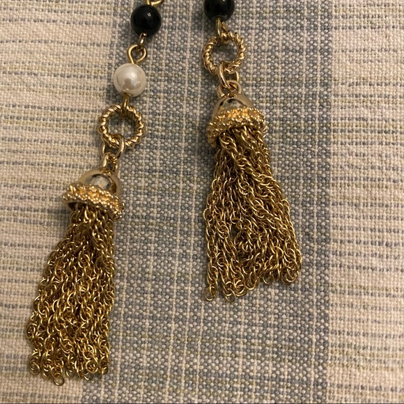 Talbots Tassel and Bead Long Pendent Necklace - Picture 13 of 15